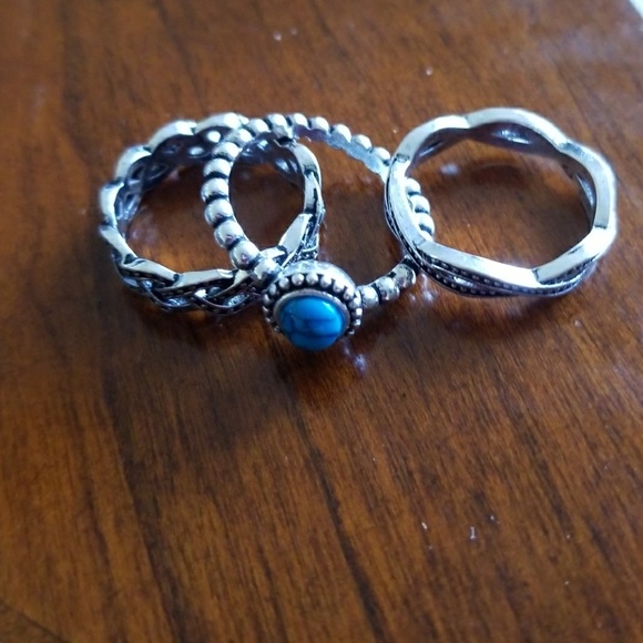 3 stackable rings. Sterling silver - Picture 2 of 3